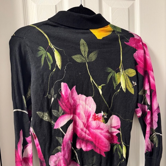 Ted Baker Merilie Citrus Bloom Floral Sweater Black - Picture 5 of 5